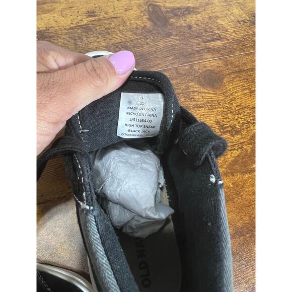 NWT Old navy boys 1y black retro y2k hightop sneakers - Picture 7 of 8